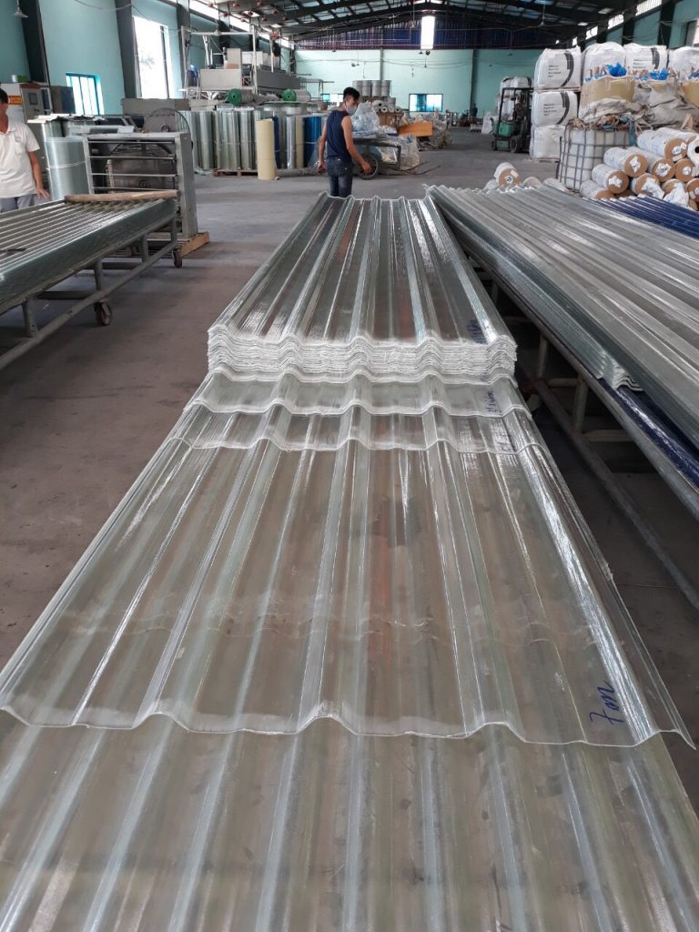 Tôn trắng trong- trắng đục sợi thủy tinh sợi composite