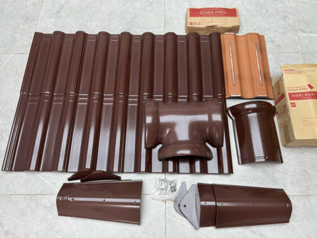 Ngói Nhựa Màu Nâu Đất